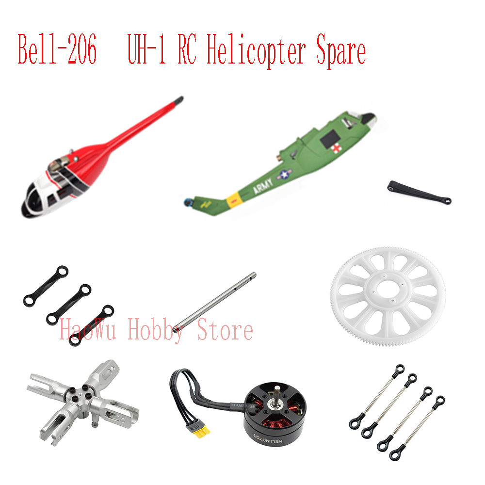 Rc Helicopter Gyro - Flywing bell206 UH1 Bell-206 UH-1 Pezzi